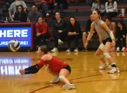 St. C. Storms Back To Top John Glenn In District Volleyball Semi